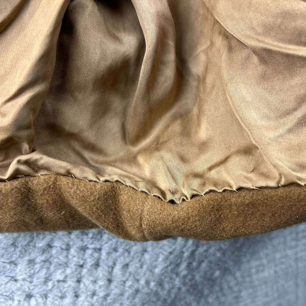 Rare Van Gils Mens Cashmere Coat Vintage Camel Tan 3 Button Overcoat Sz 36-38